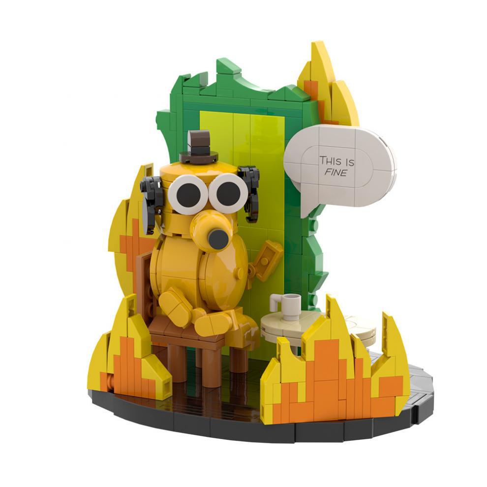 In Stock: No. 1440 S0021 "This Is Fine" Movie Building Blocks Model - Children's Assembly Toy