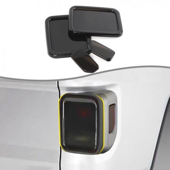 Tail Light halogen Lamp Cover Trim Guard For Jeep Gladiator JT 2019+Smoked Black