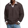 Lente Herfst Lange Mouw Gebreid Sweatshirt Man Dik Corduroy Casual Pullover Hoodie Mannen Patchwork Omgeslagen Kraag Sport Tops
