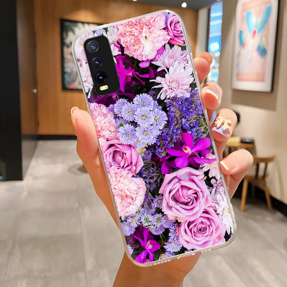 Pro Vivo V2027 V2028 V2029 Zadní kryt Vivo Y11S Y12s Y12a Y20 Y20s Y20i Pouzdro Roztomilý Kreslený Malovaný Funda Měkký TPU Silikonový Nárazník