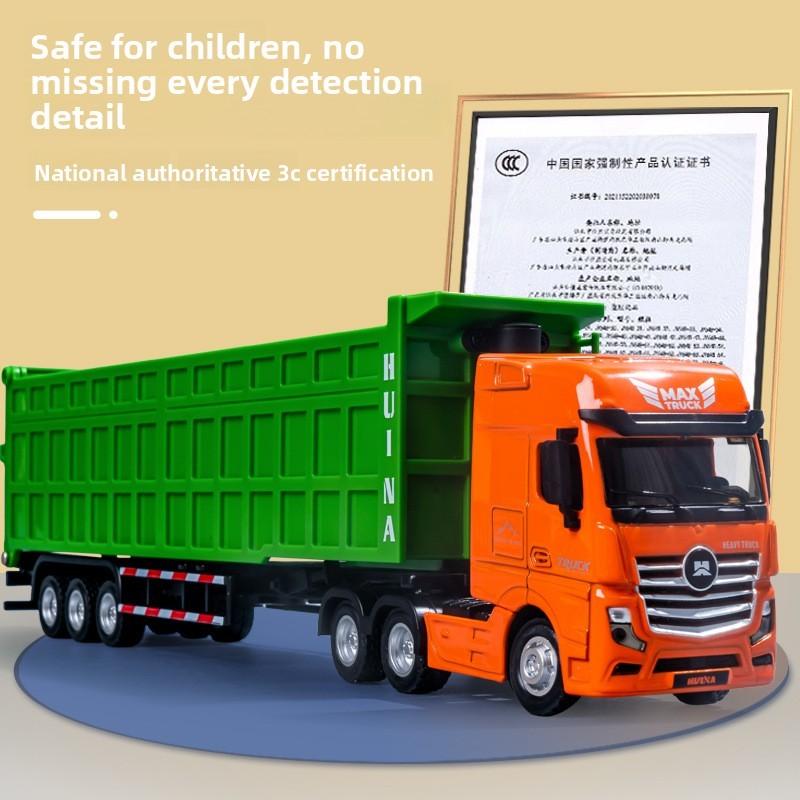 Heavy Duty Alloy Dump Truck Model With Inertia Control For Kids And Collectors