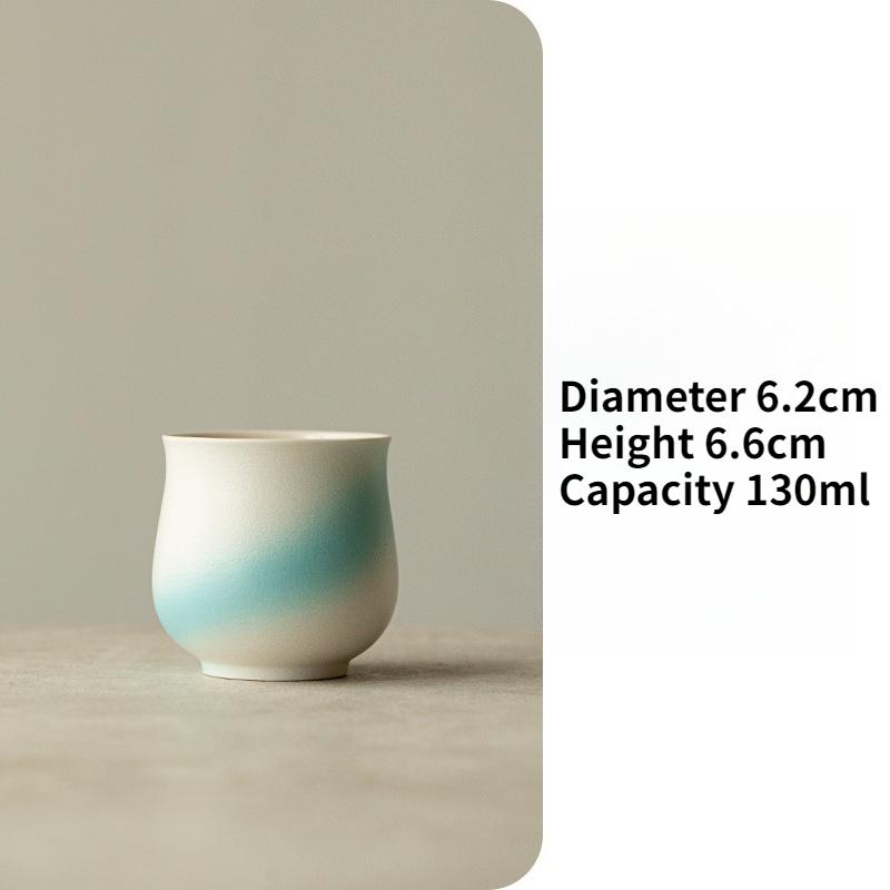 Coffee Latte Cup Hand-poured Coffee Tasting Mugs Chinese Kung Fu Teaware Set Tasting Cups Gradient Teacups Coffeeware Drinkware