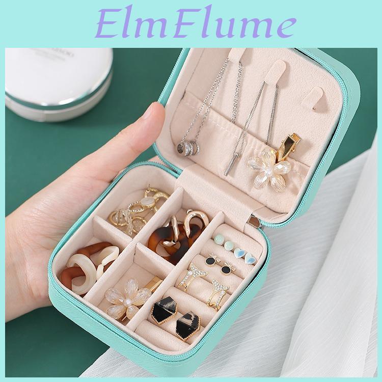 Jewelry Organizer Box With Leather Material For Earrings And Rings Storage