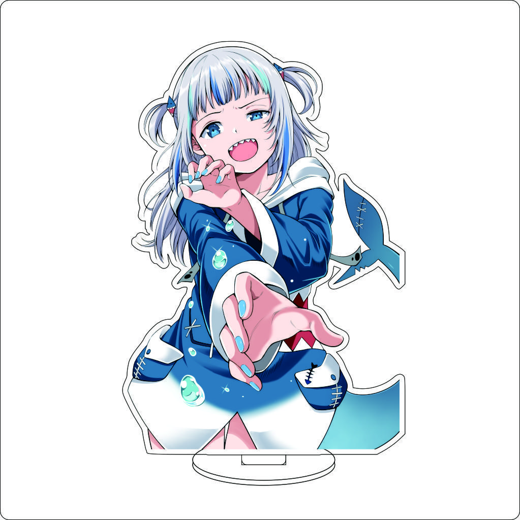 16CM Anime Cosplay Acrylic Stand Ornaments Gawr Gura Figure Stand Halloween Christmas Fans Gifts