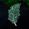 Rhinestone Feather Brooches for Women Unisex Creative Pins Event Party Backpack Decoration Clothes Accessories