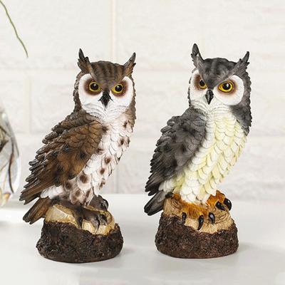 Realistic Simulation Resin Owl Statue For Repelling Birds Home Indoor Outdoor Terrace Lawn Garden Courtyard Decoration