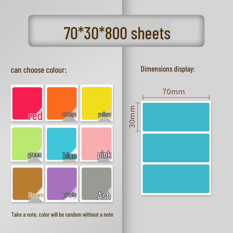 Custom Waterproof Multi-Color Thermal Paper Label: Oil-Proof, Self-Adhesive & Barcode-Ready