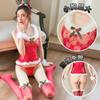 Sex Underwear Sexy Seduction Christmas Elk Fluffy Sex Stockings Mesh Uniform Set 