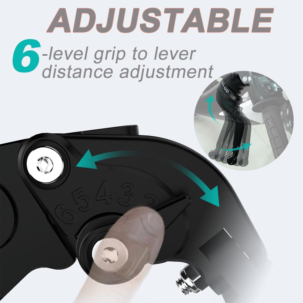 Motorcycle Brake Clutch Levers For Husqvarna Vitpilen 401/Svartpilen 401 2018-2021 2022 2023 2024 Adjustable Foldable Extendable