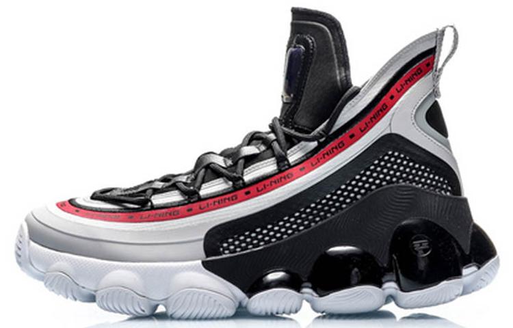 Li Ning Casual Cushioning Slip Resistant Abrasion Resistant Cushioning Slip Resistant Abrasion Resistant High top AGBP127-5 43