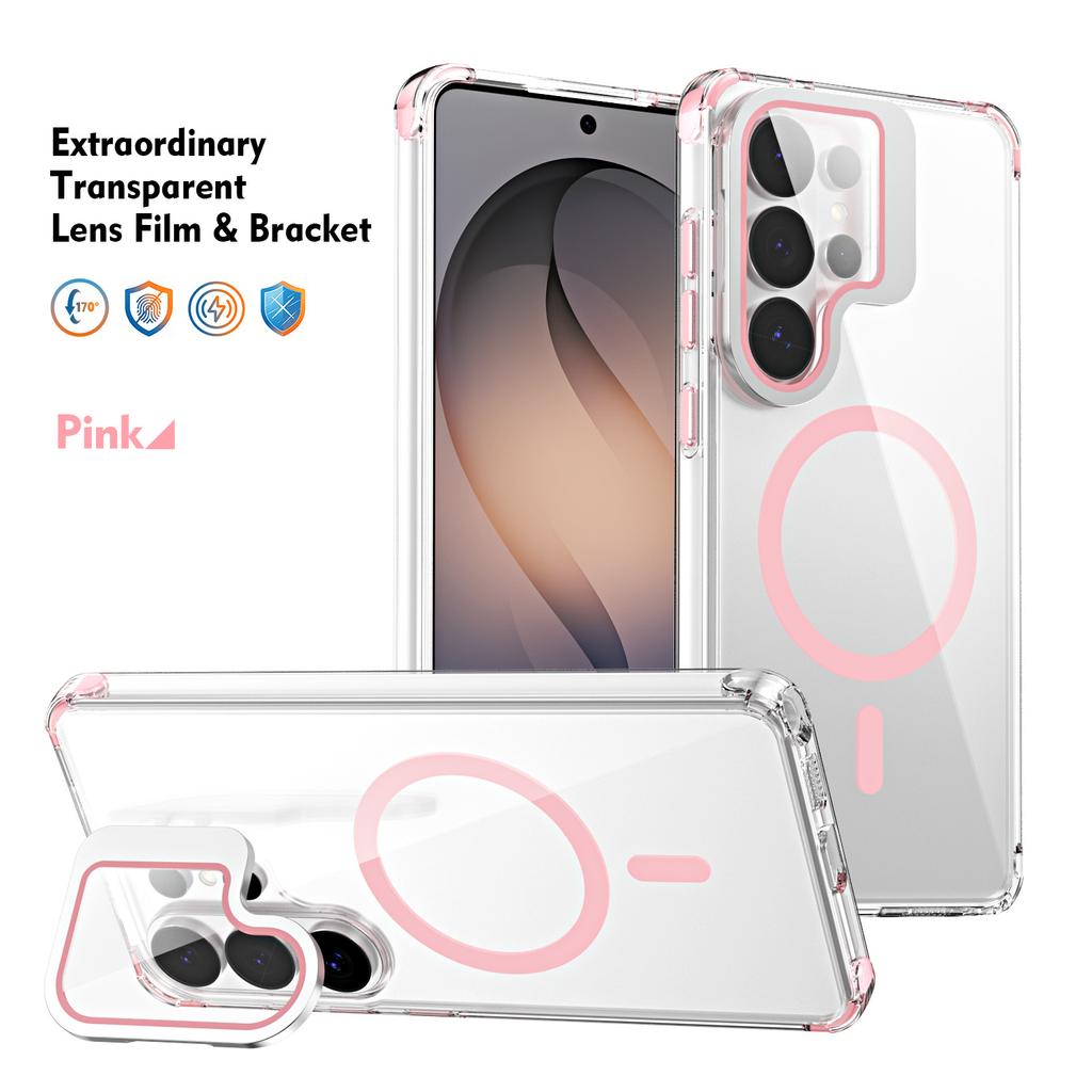 Applicable To Samsung S26Ultra Extraordinary Magnetic Suction Bracket Mobile Phone Case S25Ultra Anti-drop A57 Protective Case A37