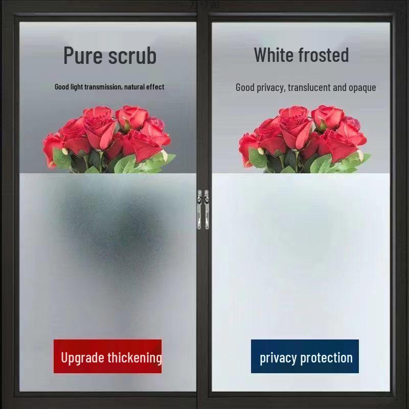 יריעת פרטיות מזכוכית חלבית שקופה לאמבטיה ומקלחת