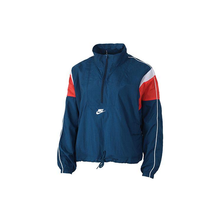 Женская тканая ветровка с логотипом Nike на дышащей подкладке Xeric-Blue CJ2362-432 L