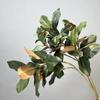 Large Artificial Magnolia Plant Rubber Leaves 2 Forks Simulated Magnolia Tree Branch Handmade 110cm Artificial Plants Home