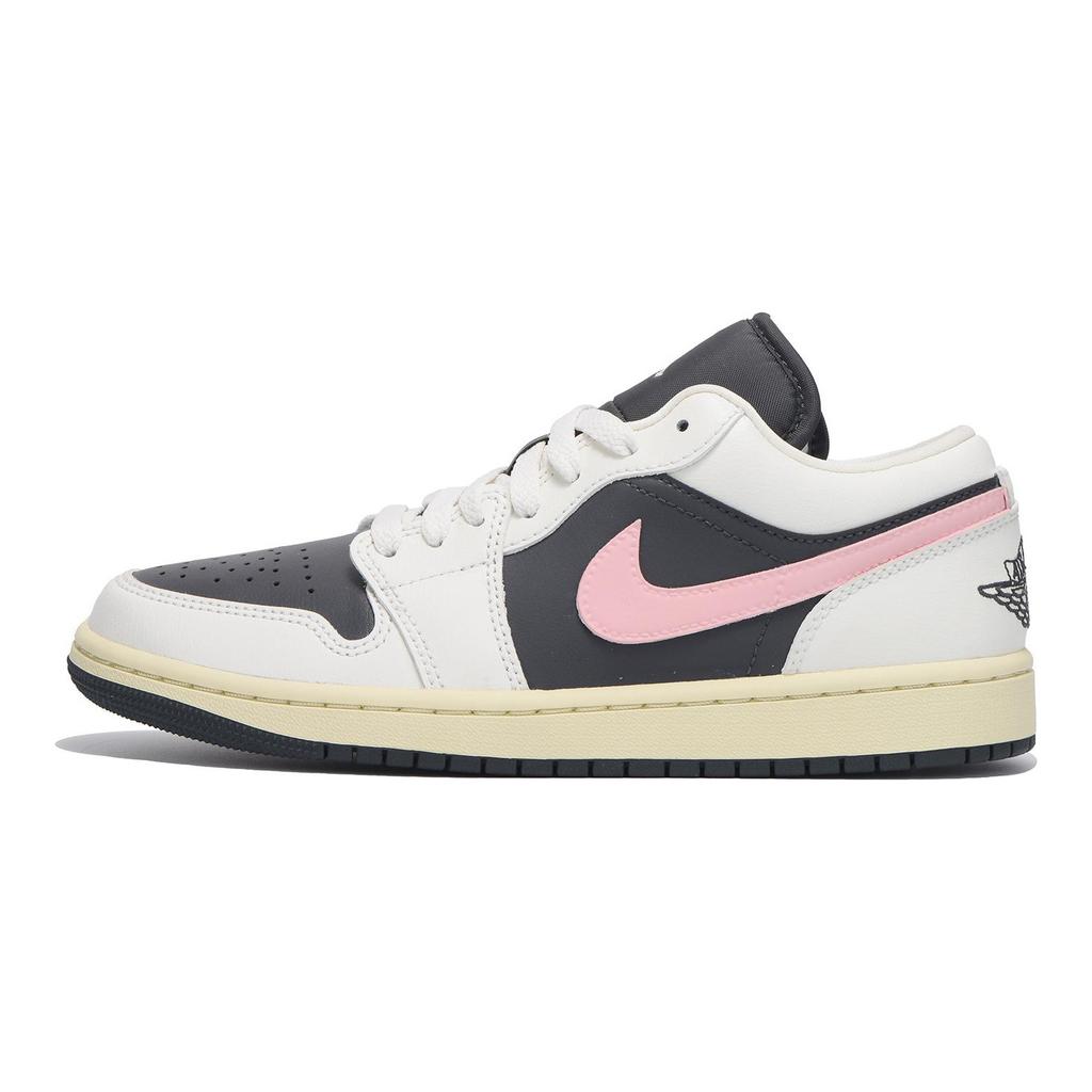 Jordan Air Jordan 1 Slip Resistant Coverage Low Top Vintage Basketball Shoes Women's Pink Brown DC0774-001(Team59-)
