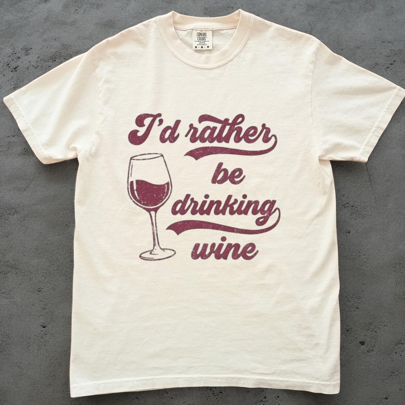 Id Rather Be Drinking Wine Shirt, Funny Wine Lover Tee, Wine Quote T shirt, Wine Graphic Shirt, Gift for Wine Lovers L
