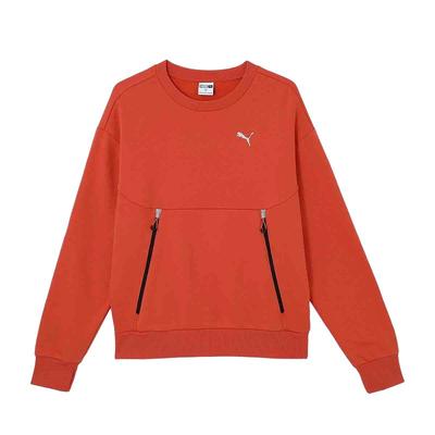 Loose Casual Round Neck Sweatshirt Men Tops Orange 629736-75