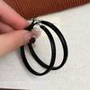 5cm Big Hoop Earrings for Women Fashion Punk Black White Round Circle Dangle Earrings Personality Geometry Party Jewelry Gifts