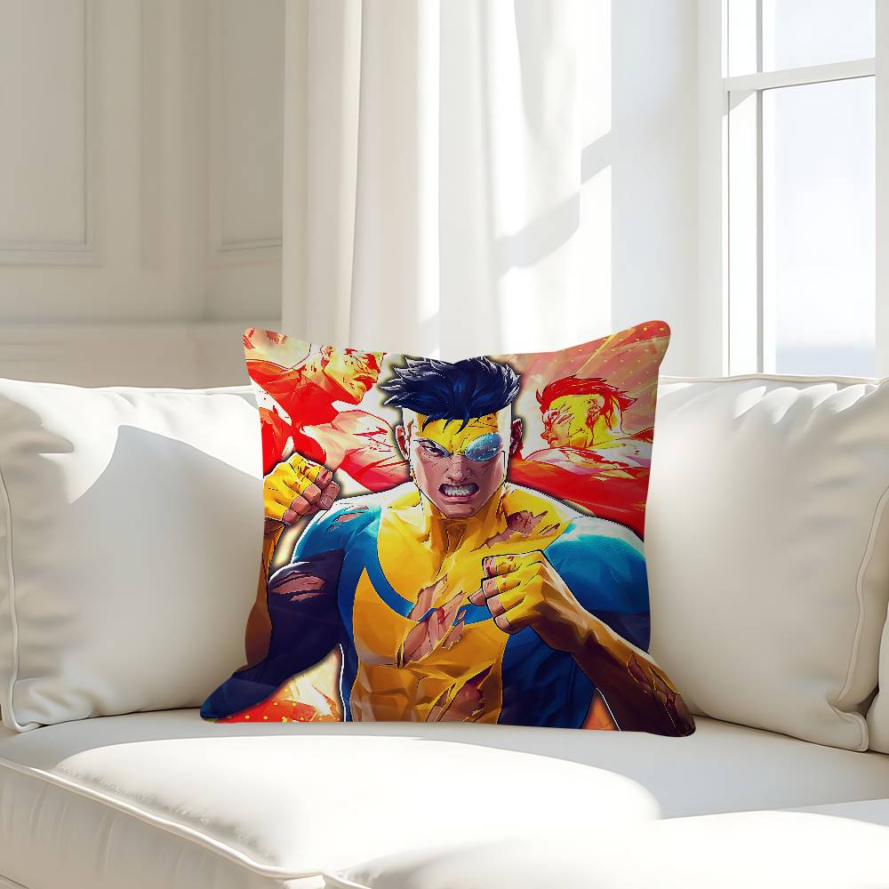 Мультяшная наволочка I-Invincible Cushion Cover Дюймы Декор фермерского дома Домашние наволочки для диванных подушек для украшений 16x16Inch
