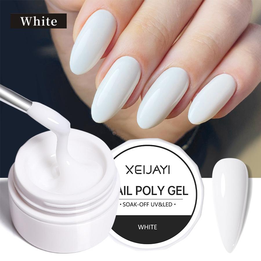 UV/LED Gel na prodlužování nehtů Křišťálový fototerapeutický gel Modelovací Rychle vytvrzující Pevný gel DIY Salon Nástroj pro nail art