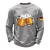 Men's Casual Loose Fit Crew Neck Sweatshirt Beer Festival Print Long Sleeve Pullover Comfortable Everyday Wear