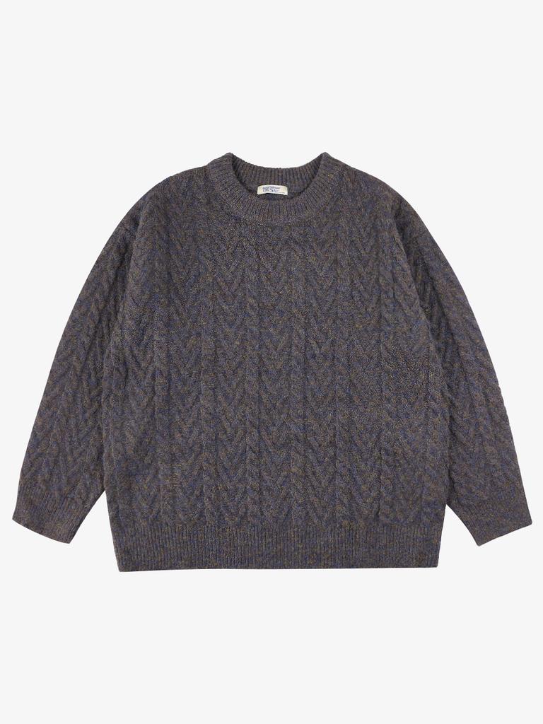 Ousa Heathered Cable Round Knit 3 Colors