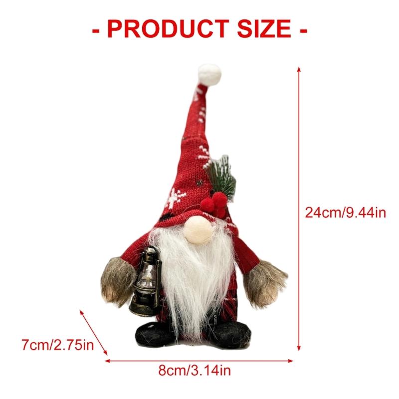 Sturdy Plastic And Fabric Christmas Gnomes Ornament for Home Decoration and Party Display