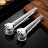 Stainless Steel Serving Tongs U-Shaped Non-Slip Kitchen Tongs Hollow Chuck