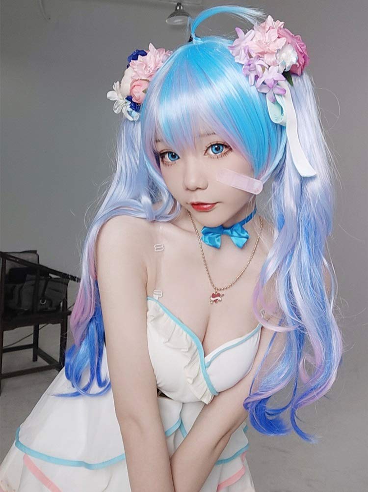 [Milky Time] Hatsune Miku Cosplay with Wig, Vocaloid, Thanksgiving, One-Piece Dress, White, Miku