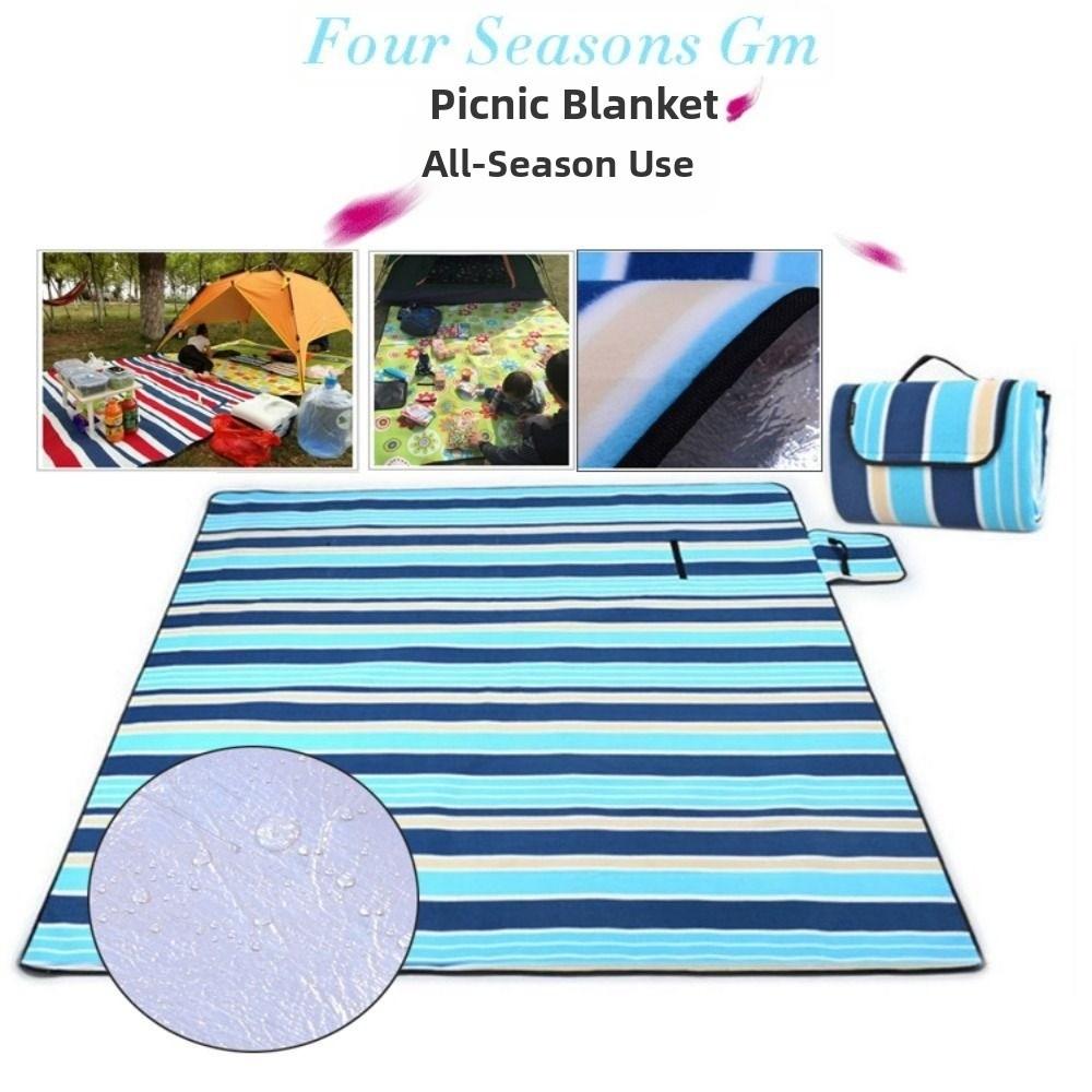 Sammet Tjock Fuktsäker Matta Bärbar Praktisk Matta Mode Ny Utomhus Camping Filt