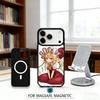 Cute TouHou Project Flandre Phone Case Magnetic For iPhone17 16 15 14 13 12 Pro Max For Magsafe Wireless Charging Cover