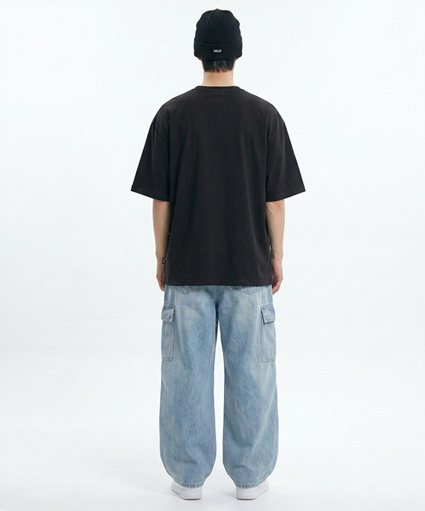 Osillos C94 Statue Of Liberty Oversized Short Sleeve T-Shirt_Black