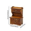 1/16 Dollhouse Bookcase Display Cabinet for Various Rooms Wood Furniture Accessory