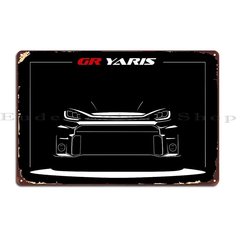 

Gr Yaris Silhouette Metal Plaque Living Room Club Printing Garage Wall Decor Tin Sign Poster 20x30cm（7.8x11.8inch）