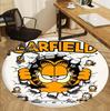 Garfield Pattern Round Rug, Indoor/Outdoor Mat, for Picnic, Gameroom, Bedroom, Office, Living Room, Home Decor Carpet, Birthday Gift