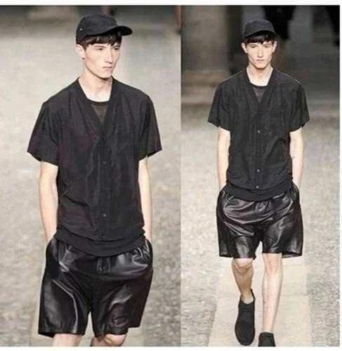 

Мужские Байкерские Спортивные Настоящие Стильные Боксеры Черные Шорты Уникальные 100% Кожа Ягненок 42 ( 4XL- Large ) чёрный