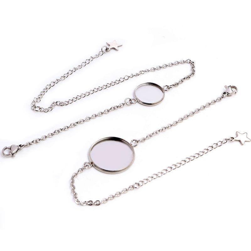 

Stainless Steel Bangle Base Bracelet 2pcs/Lot 12mm 14mm 16mm 18mm 20mm Findings Tray Setting Cameo 12mm