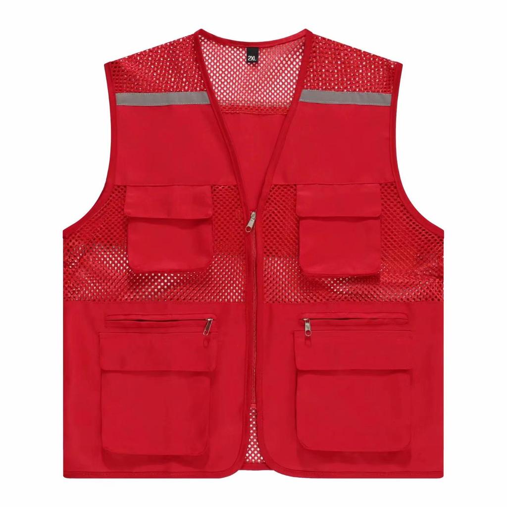 Vlastní logo Prodyšná síťovaná reflexní vesta pro veřejné služby a dobrovolnické aktivity