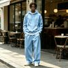 Men's Casual Tracksuit 2 Piece Outfit with Hoodie and Wide Leg Pants Loose Fit