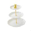 Dessert Cupcake Display Stand 3 Tier Table Centerpiece Pastry Serving Tray with Metal Rod for Tea