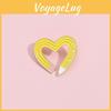 Versatile Heart Yellow Pencil Brooch Colorful Fashion Pin For Expressive Style