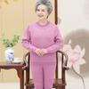 Grandma Autumn and Winter Clothes Fleece Thickened Elderly Two-piece Set Mother Bottoming Shirt Middle-aged and Elderly Thermal Underwear Set Women