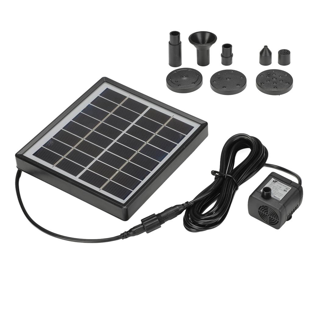 Solar Fountain Pump Energy Saving High Efficiency Black Solar Fountain for Garden Bird Bath Small Pond 2W