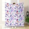 Mermaid Starfish Fantasy Blanket Reversible Flannel Throw for Ocean Dreams AllSeason Comfort Enchanted Sea Gift
