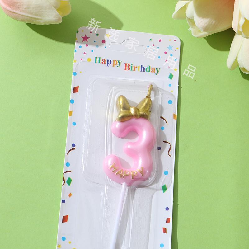 1st Birthday Bow Candle - Little Fairy Cake Decoration