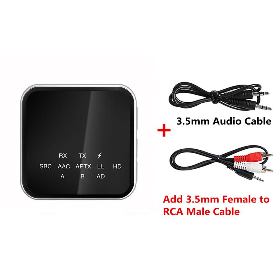 Aptx HD LL Adaptive Bluetooth Receiver Transmitter BT 5.2 RCA 3.5mm Jack AUX Wireless Audio Adapter Handsfree Call For TV Car PC