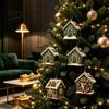 Urlaubsparty-Zubehör DIY Weihnachts-Kunstmalerei mit künstlichen Perlen, Hängender Anhänger-Bausatz, 3D-Perlen Lebkuchenhaus-Dekoration Haus Handgefertigte Miniatur