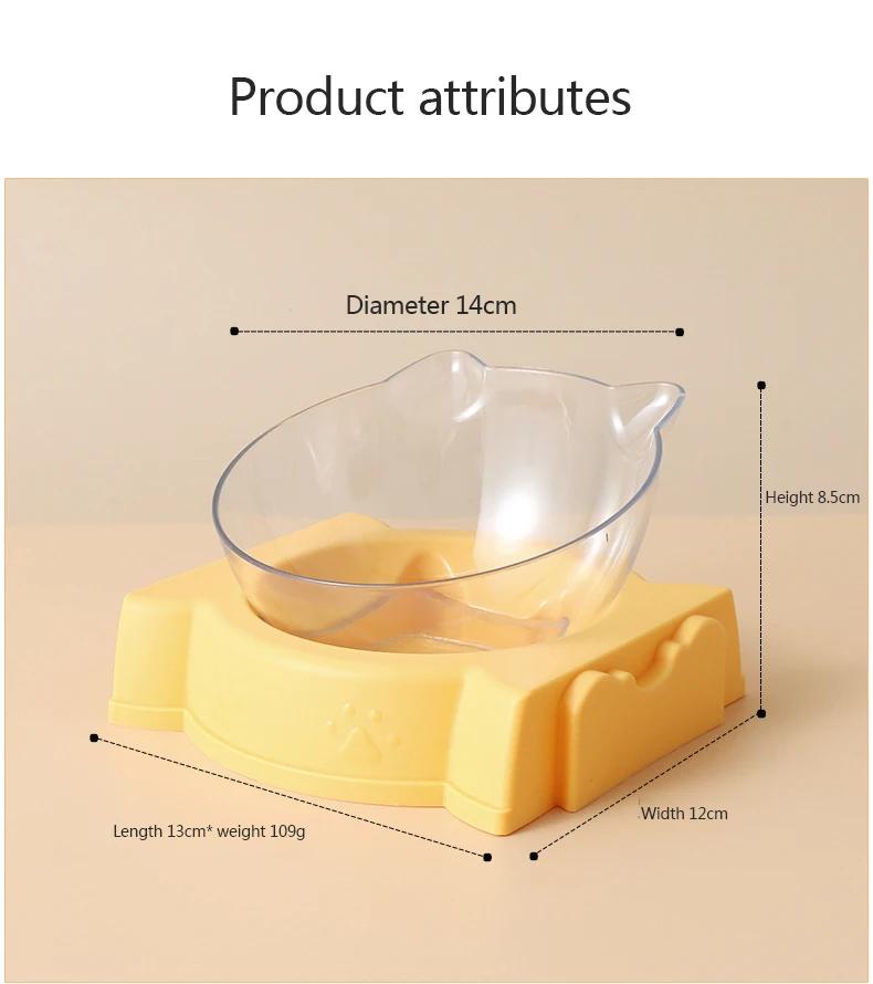 Pet Cat Food Bowl Automatic Feeder All-in-One Splice Dog Cat Food Bowl and Drinking Fountain Drinking Raised Standing Dish Bowl