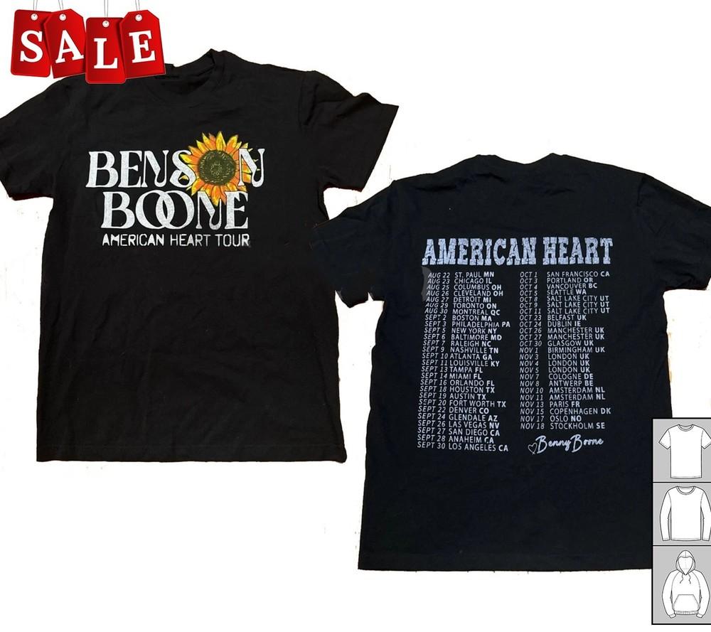 

New Popular Benson Boone American Heart 2025 Gift For Fans JM18 Unisex T-Shirt XXL