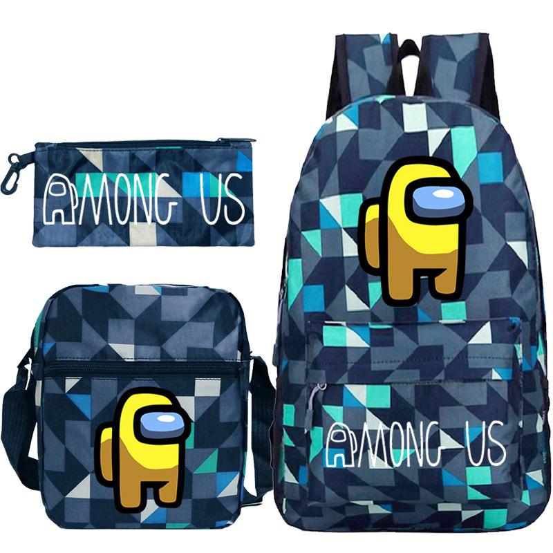 Game Merchandise Printed Schoolbag Three-Piece Backpack Set